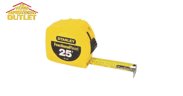 Tape Measure, Fractional Read 25-ft 30-454 - Tape Measures, Rulers